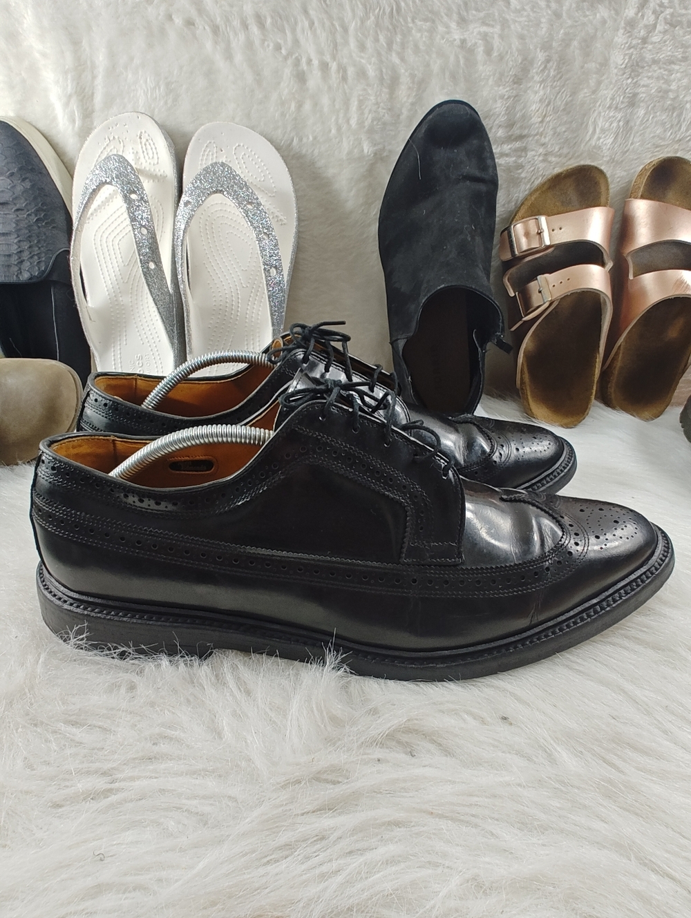 Allen Edmonds MacNeil Black Leather Wingtip Dress Shoes Men’s Size 12 D USA - Picture 6 of 14